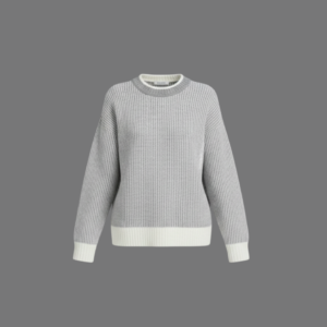 Women's Knitted Ribbed Sweater