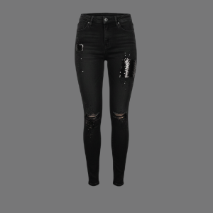 Women's Ripped Denim Pant
