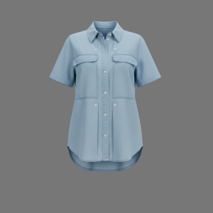 Women's Half Sleeve Denim Shirt